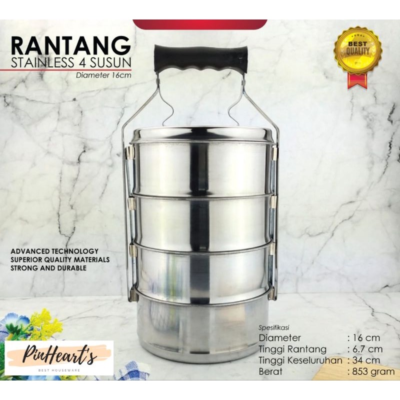 RANTANG STAINLESS STEEL SUSUN 4 TEBAL FOOD GRADE | RANTANG STAINLESS | RANTANG SAYUR