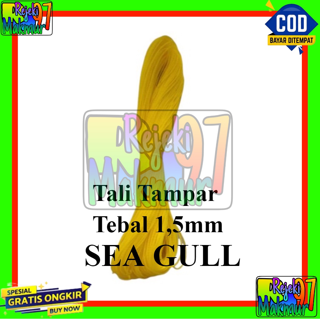 

チ SEA GULL tali tampar serbaguna, tali tampar bangunan, tali tampar 1.5 mm per 1pcs (50meter) ろ