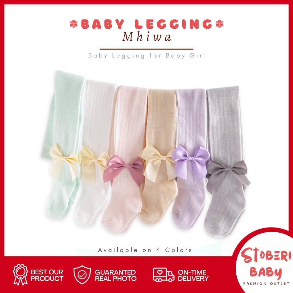 stoberibaby - MHIWA legging anak perempuan dan kaus kaki dansa katun ikatan simpul jala Leggings anak cewek