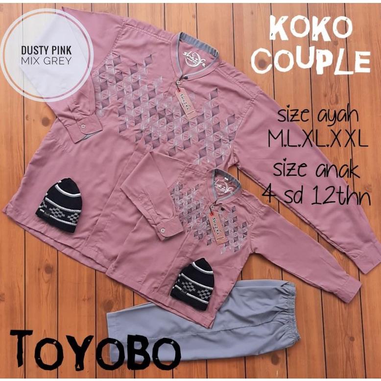 Baju Koko Ayah Dan Anak Koko Couple Kemko Couple Ayah Dan Anak Toyobo Bordir Premium Koko Anak Koko 