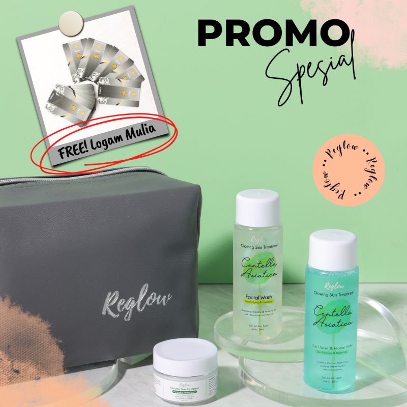 (FREE EMAS 24K) Reglow / Paket Skin Care Reglow Originwl 100%