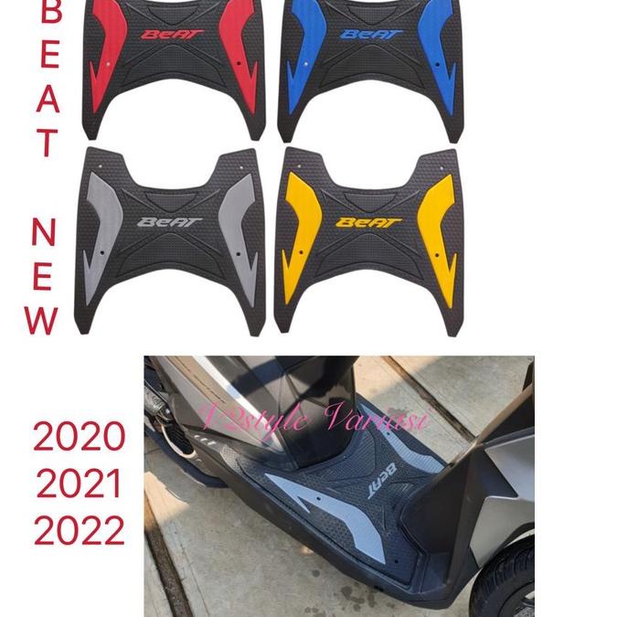 KESET ALAS PIJAKAN KAKI BEAT NEW 2020 - 2021 KARET KARPET HONDA BEAT WARNA KUNING SILVER BIRU MERAH 