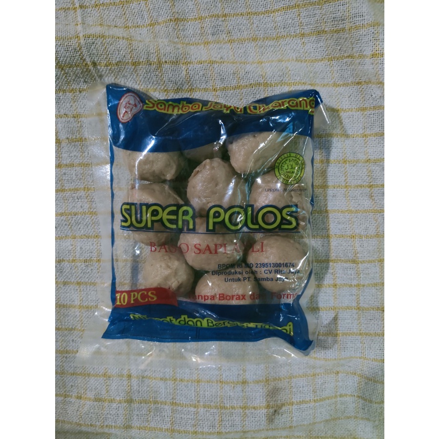 

Bakso Sapi Merk Super Polos Isi 10pcs