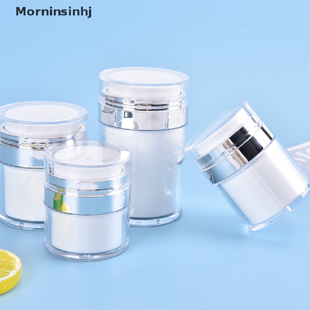 Mornin Acrylic Airless Pump Jar Botol Cream Akrilik Kosong Isi Ulang Kosmetik Berisi id