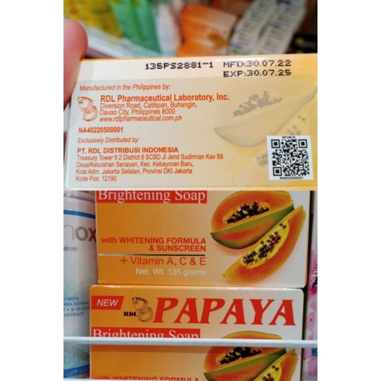 Sabun pepaya RDL Philipina