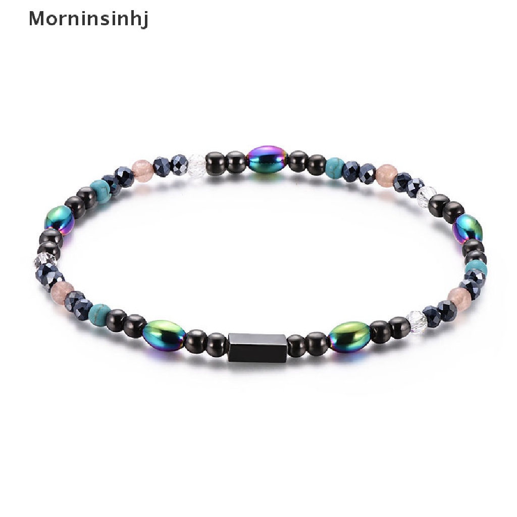 Mornin Magnetic Beads Batu Hematite Perawatan Kesehatan Penurunan Berat Badan Gelang Kaki Perhiasan id