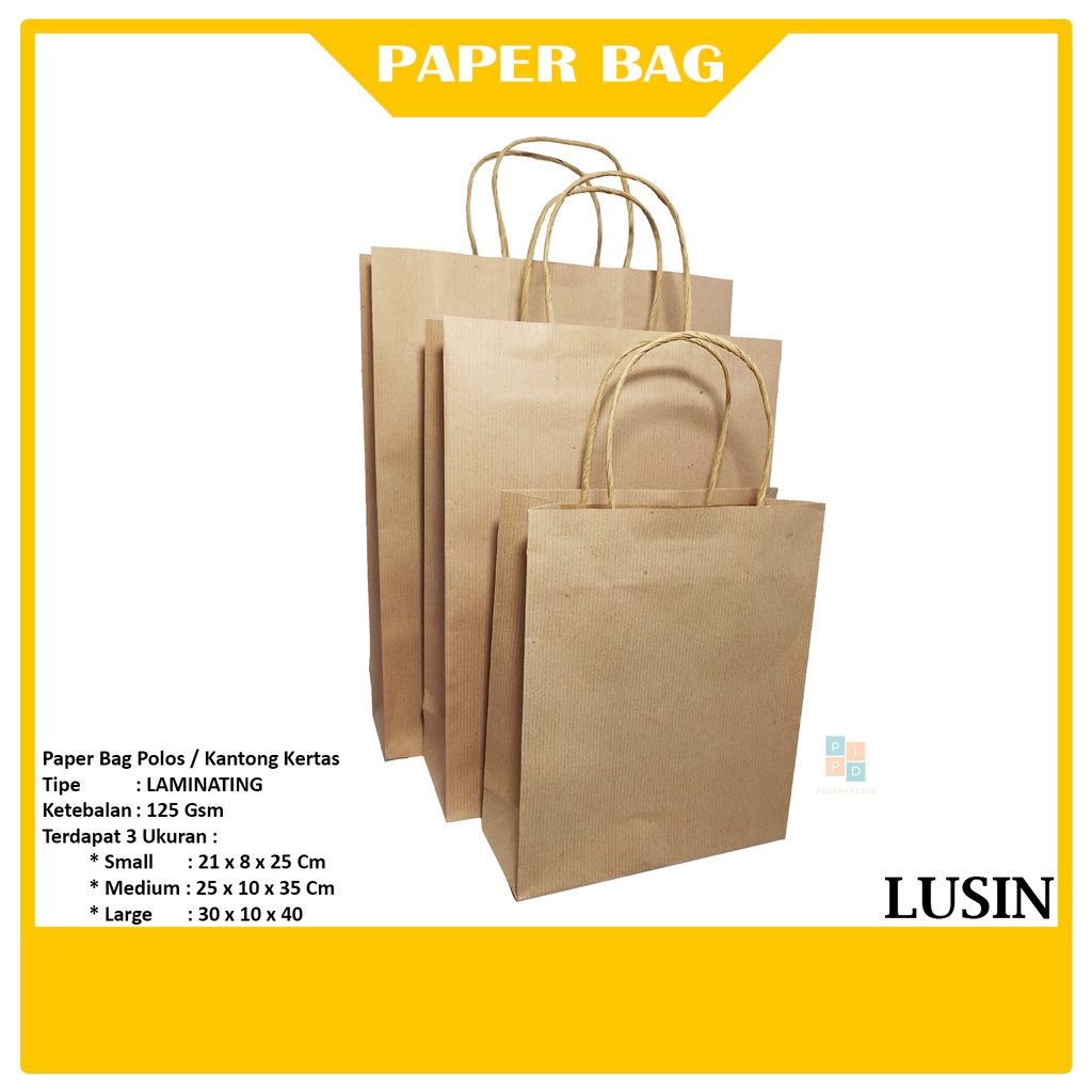 

Paper Bag Polos Laminating 125 Gsm - Lusin