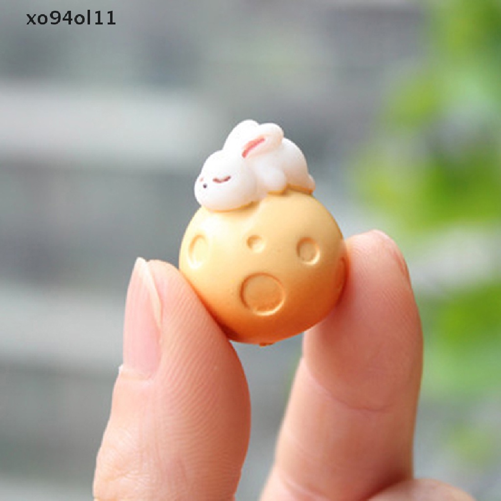 Xo 1Pcs Lucu Miniatur Resin Kelinci Ornamen Dekorasi Meja Kerajinan Aksesoris OL