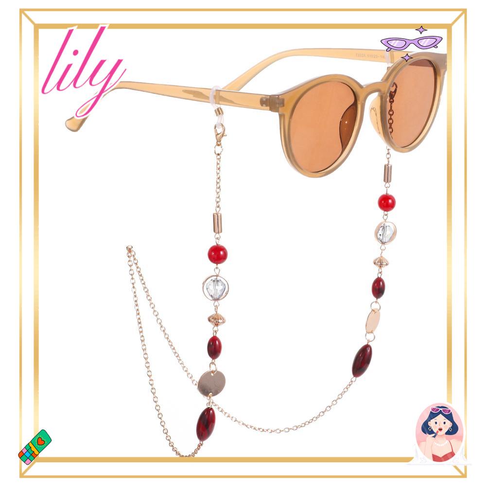 Lily Rantai Kacamata Kristal Hot Lanyard Holder Dan cords Rantai Kristal Sunglass Kacamata Kalung