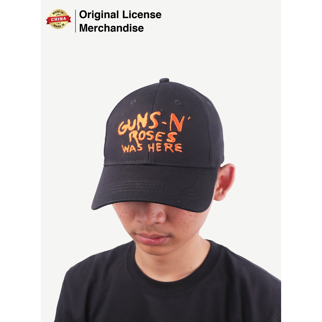 Hat Topi Baseball Cap Casual Sport Pria Wanita Hitam Dewasa Bordir Import Band Musik GUNS N ROSES GN
