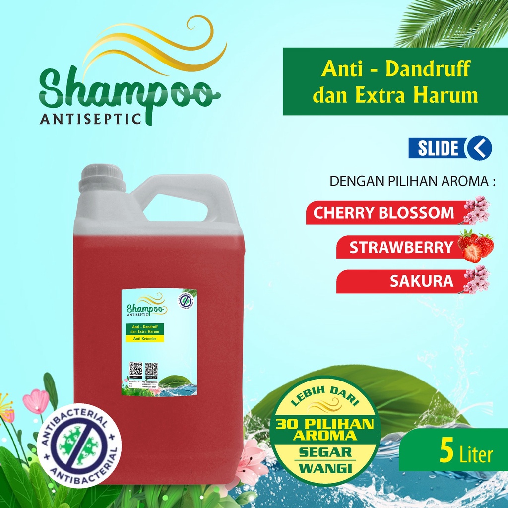 Shampoo Anti Dandruff Extra Harum Original Aroma Segar Kemasan 5 Liter Jerigen