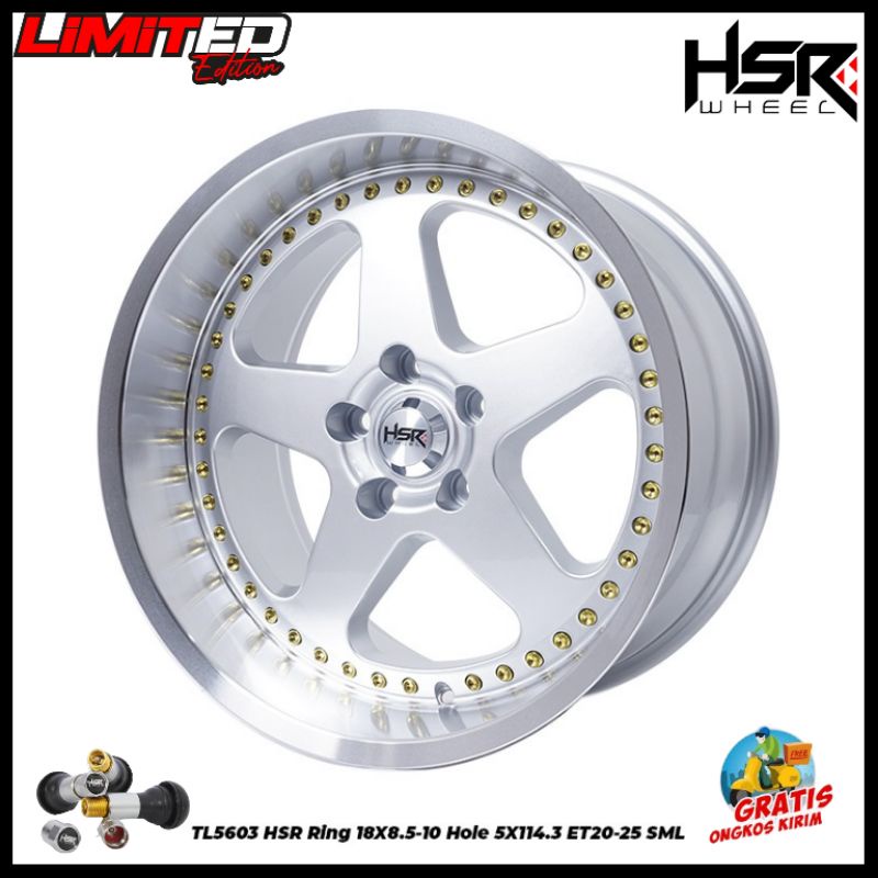 pelek mobil ring 18 velg mobil HSR SUTOPPU velg mobil xpander outlander velg mobil lebar 8,5/10 velg