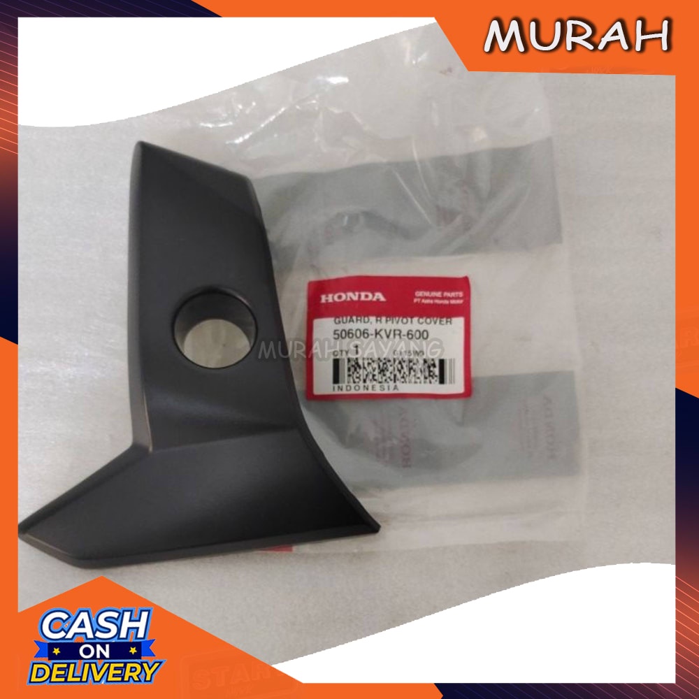 Cover Tutup dudukan footstep KANAN Honda Revo 100 - Supra x 125 Batman ORIGINAL 50606-KVR-600