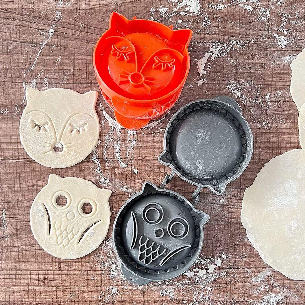 Hand Pie Mold Kit Bakery 2pcs /Set Mini Dapur Berbentuk Burung Hantu Biscuit Maker Pocket Pie Molds