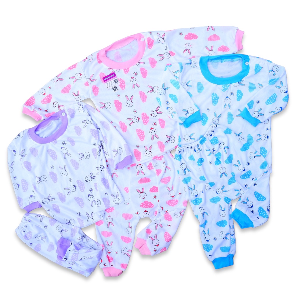 ISI 3PC SETELAN BAJU BAYI SNI CELANA PANJANG PAMPERS 3-18 BULAN SERUNI BABY