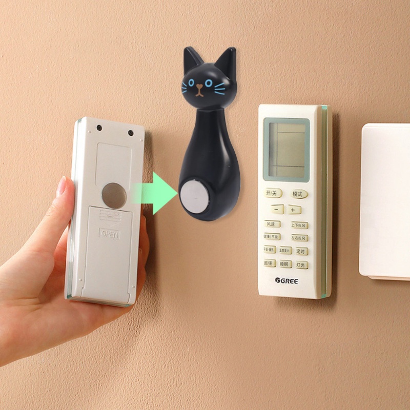 Kreatif PP Bentuk Kucing Yang Dipasang Di Dinding Remote Control Hook/Portable Kuat Atraksi Socket Rak Gantung/Rumah Kait Penyimpanan Router Multifungsi