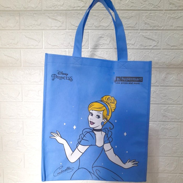 Totebag Wanita Tas Go Green DISNEY Hypermart Biru Muda murah Q9V5 BISA COD fashion wanita NEW terlar