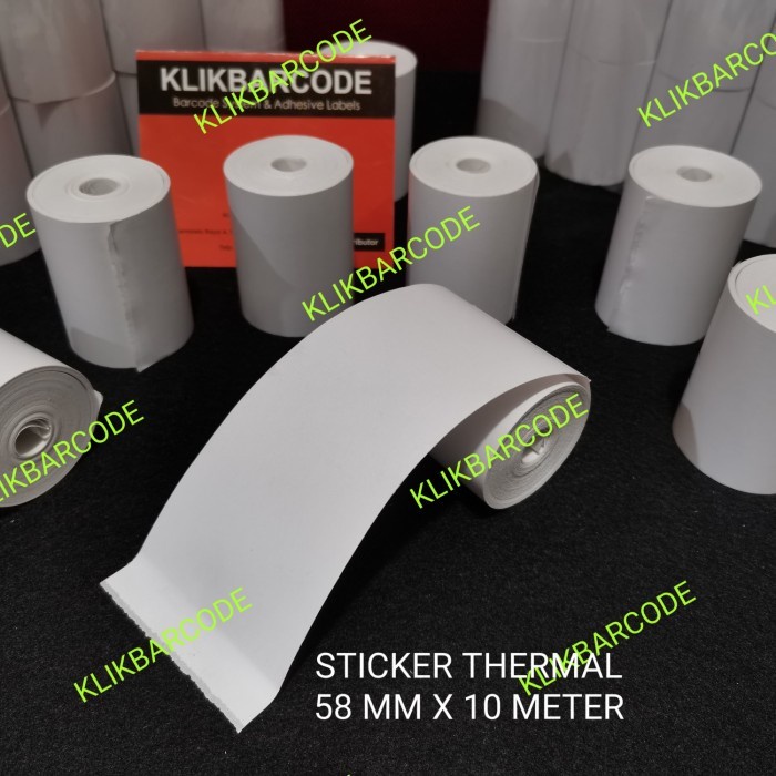 

MURAH STICKER LABEL THERMAL 58 X 10 M PRINTER UNTUK EPSON TM-T82 MOKA POS MURAH