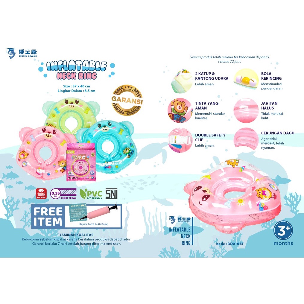 DOCTOR DOLPHIN BAN RENANG INFLATABLE NECKRING DD01013 | INFLATABLE SWIM TRAINING DD01113 / Pelampung