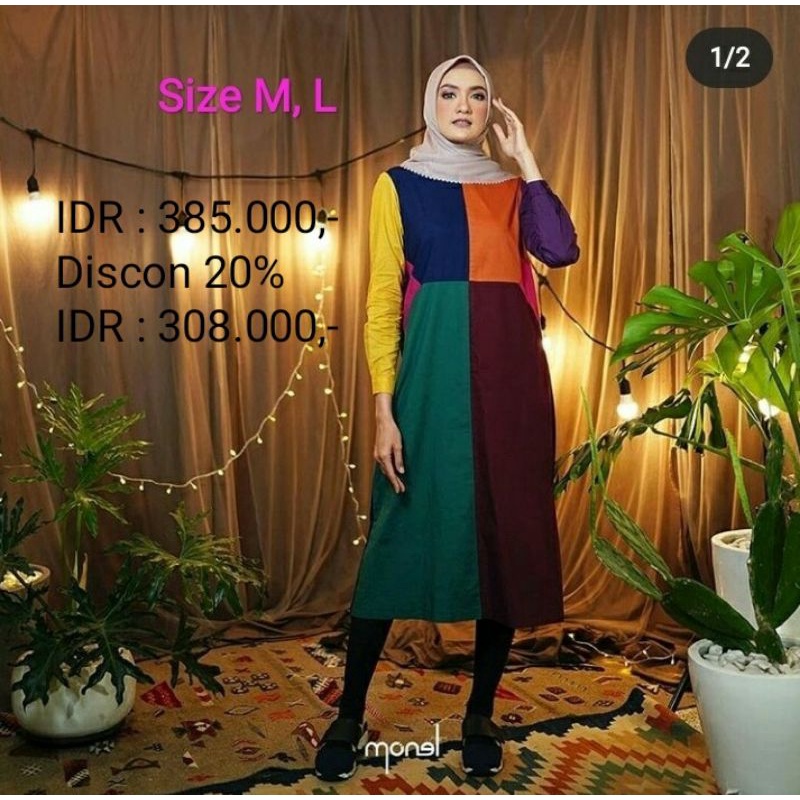 Tunik Monel Violet Midi