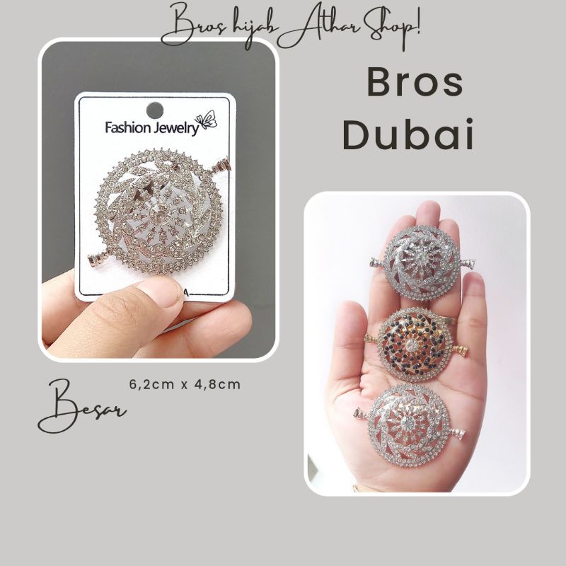 Bros Dubai/Bross Aceh/Pin Jilbab Bulat Full Permata Mewah/Bros Candi Borobudur by Bros hijab Athar Shop