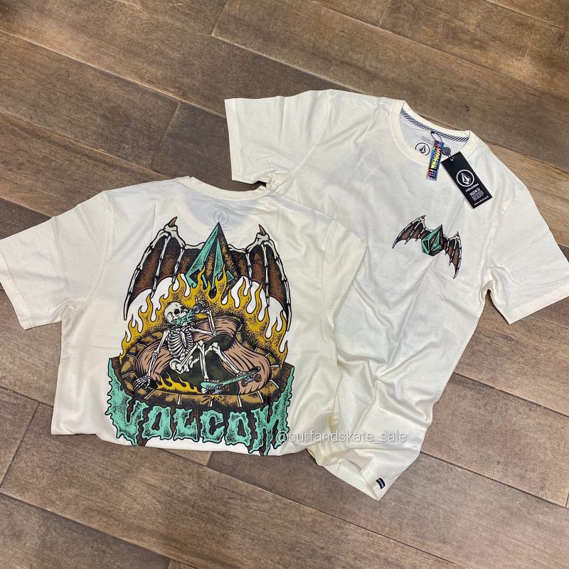 Kaos Volcom Original New Arival Msf Hessian Off White
