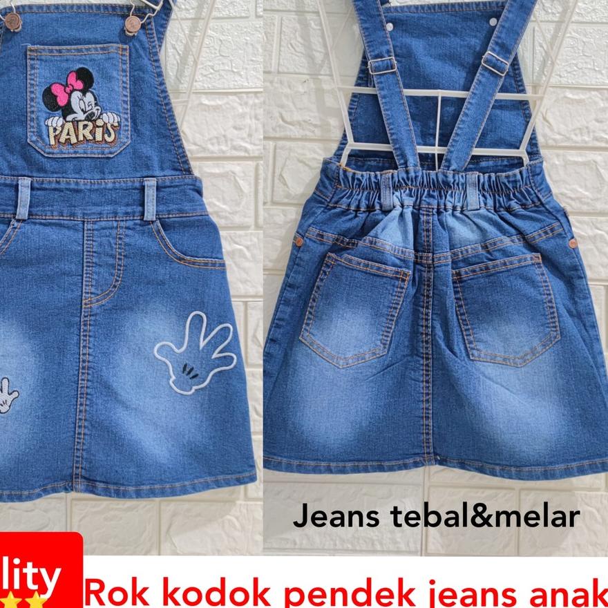❄ rkpd/overall/wearpack/rok kodok pendek jeans anak perempuan berkualitas/termurah/kodok jeans 2-9th