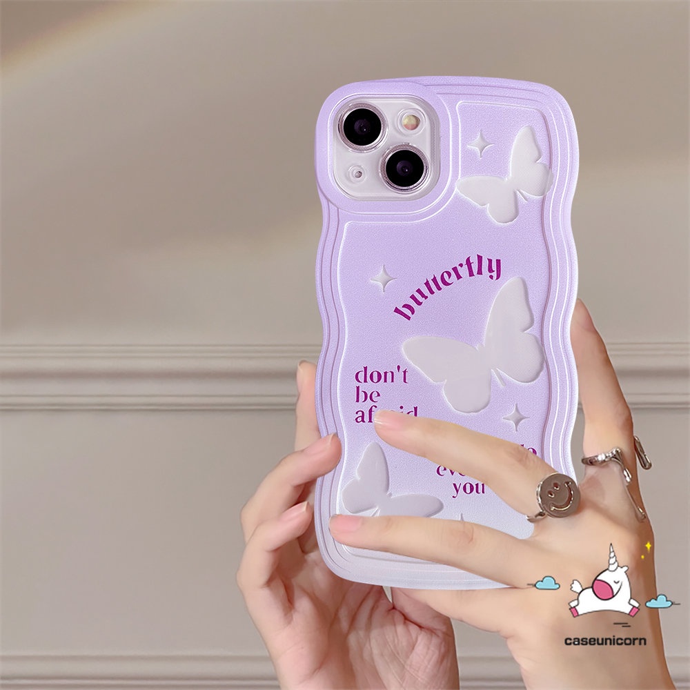 Casing Soft Case Redmi10 12C 10C 9T 9A 9C 9a1 10A A1+POCO M3 X3 NFC Pro Redmi Note11 11s 10 9 8 10s 9s 10 Pro MaxMi 11T Pro Gradasi Ungu Wavy Edge Fantastic Butterfly Cover