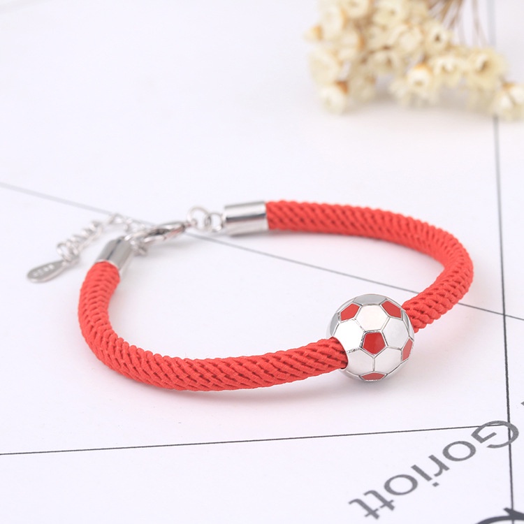 Gelang Tangan Epoxy Motif Bola Sepak Mini Gaya Eropa / Amerika Untuk Pasangan / Pria / Wanita