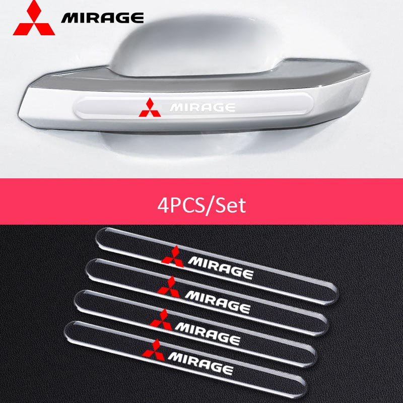 Mitsubishi Mirage Pelindung Gagang Pintu Mobil Inner Door Bowl Transparan anti Gores Sticker Pelindung Pintu Aksesoris anti Tabrak