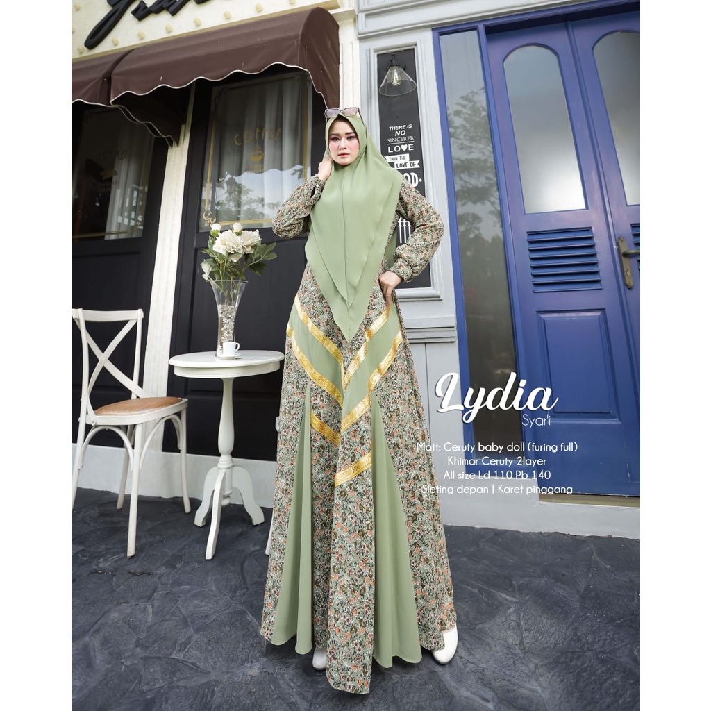 Khadijah Humaira Gamis Syari Ceruty Babydoll Lydia Terlaris