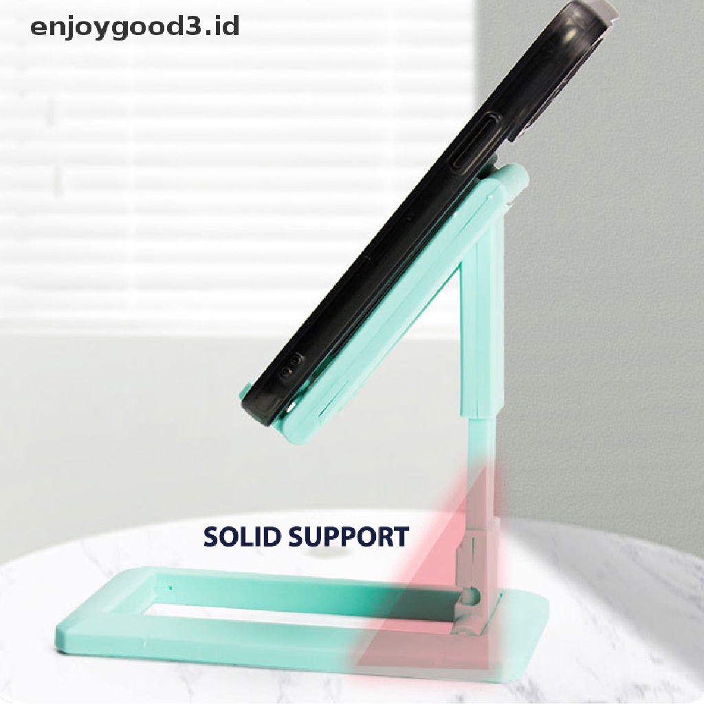 [Rready Stock] Stand Telepon Desktop Ponsel Tablet Dapat Dilipat Untuk Pad Desk Holder Adjustable (ID)