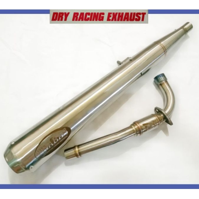 KNALPOT HONDA WIN100 STANDAR RACING FULL STENLESS ORIGINAL DRY RACING