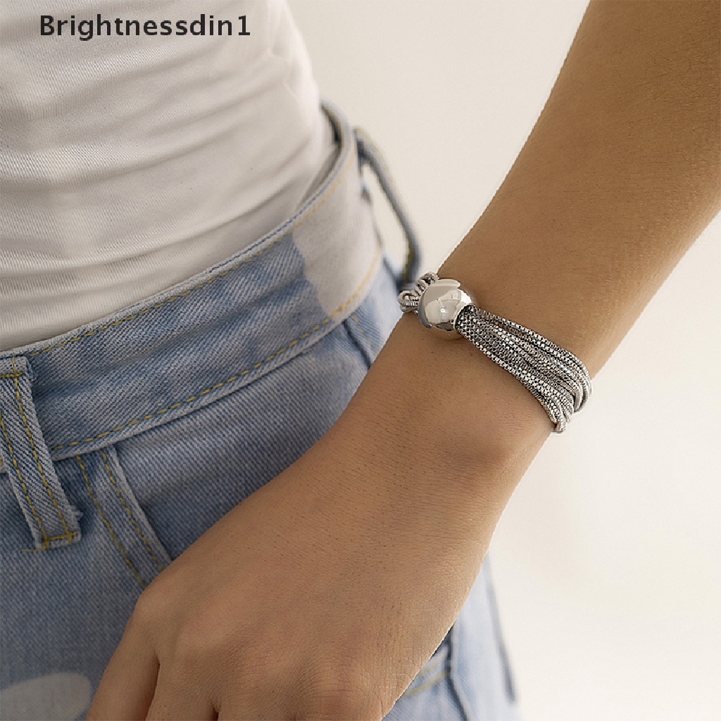 [Brightnessdin1] Gothic Memutar Chunky Rantai Kalung Gelang Trendi Geometris Bola Besar Liontin Choker Klavikula Link Berlapis Klavikula Rantai Kalung Untuk Wanita Perhiasan Butik