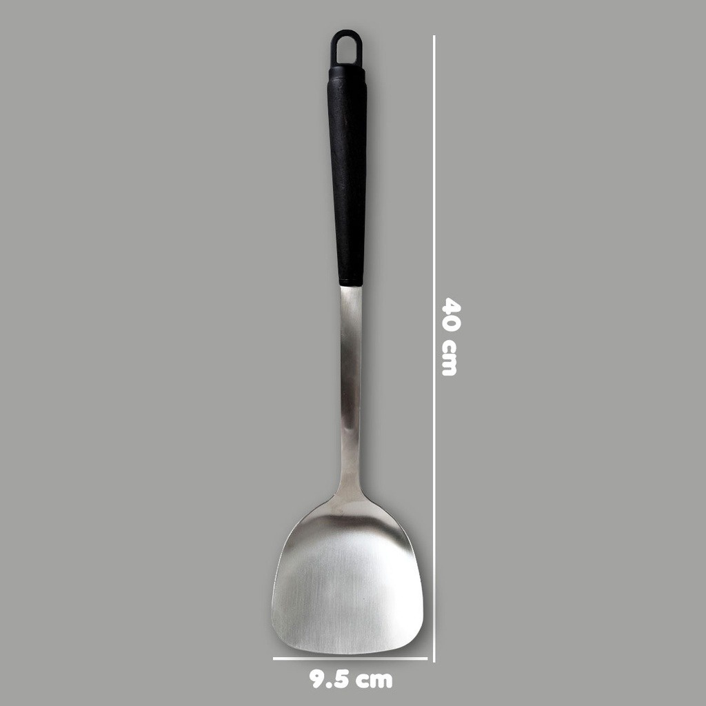 NEXXIO SPATULA MASAK SUS 304 BERKUALITAS / SENDOK SUP / SPATULA COOKING / SPOON SOUP SILVER / CENTONG SUP / SENDOK MASAK