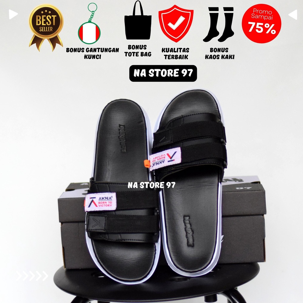 Sandal slop pria AKNA / Sandal rumah laki laki / Sendal slop pria / Sandal slide pria / Sandal slop distro / Sendal slop Pria Dewasa