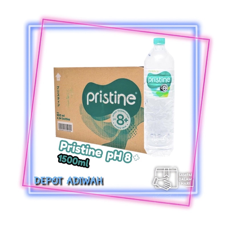 

Pristine pH8.6+ pet 1500ml per karton (isi 12 botol)