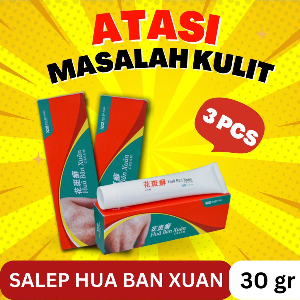 BELI 3 PCS SALEP HUA BAN XUAN - SALEP HERBAL CINA HILANGKAN PANU JAMUR KUTU AIR KURAP DAN LAINNYA