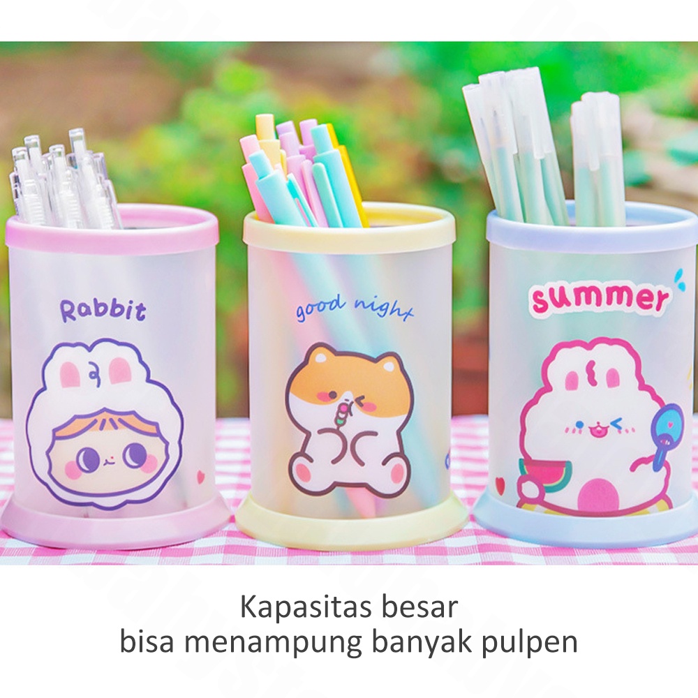 Halobaby Tempat Pen Plastik Lipat /Desk Organizer Kotak Pensil Pen Stand/Pen Holder Tempat Penyimpanan