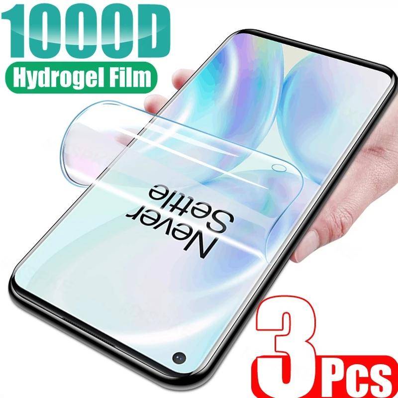 3pcs Full Cover Hydrogel Film Untuk OnePlus 6 6T 7 7T 8 8T 9 10 R T Pro 5G Pelindung Layar Untuk Satu Plus Nord CE 2 2T N10 N100 Lite 5G