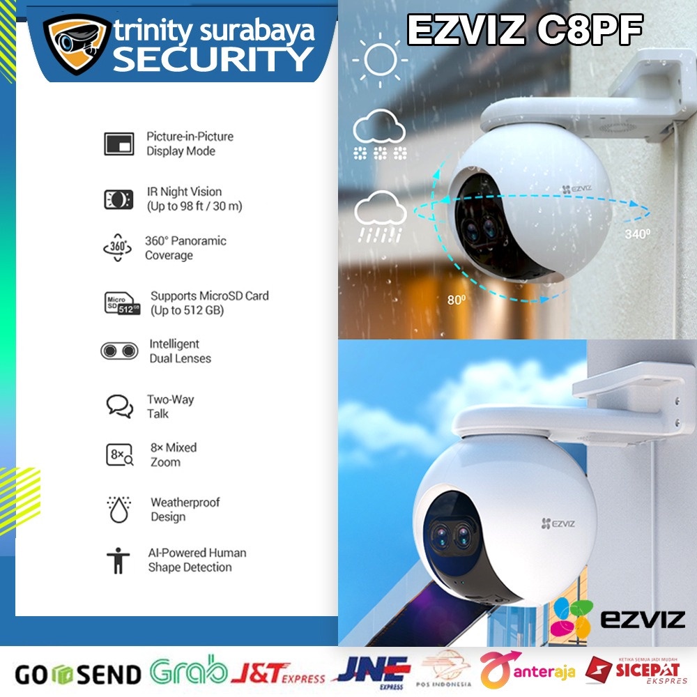 CCTV PTZ Wifi Camera EZVIZ C8PF