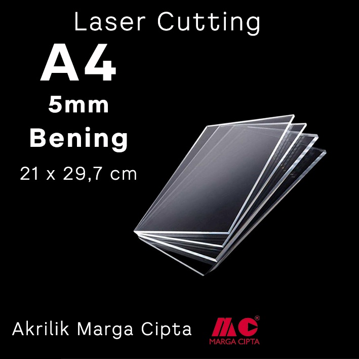 

Akrilik Lembaran Ukuran A4 Tebal 5mm Bening