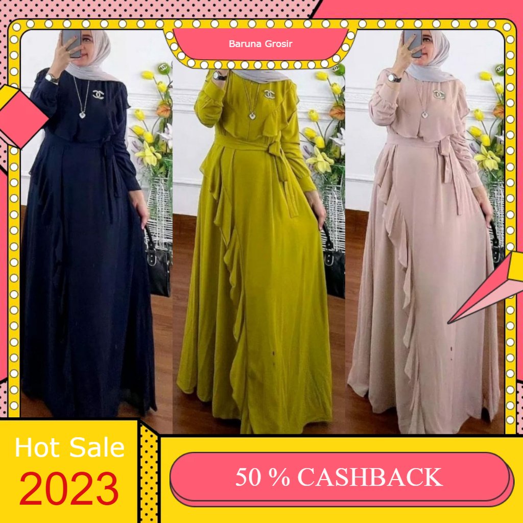 Audy Maxy | Gamis Audi Beauty Crepe | Audy Maxy | SURAYA MAXI DRESS | Dress Gamis Muslim Wanita Terl