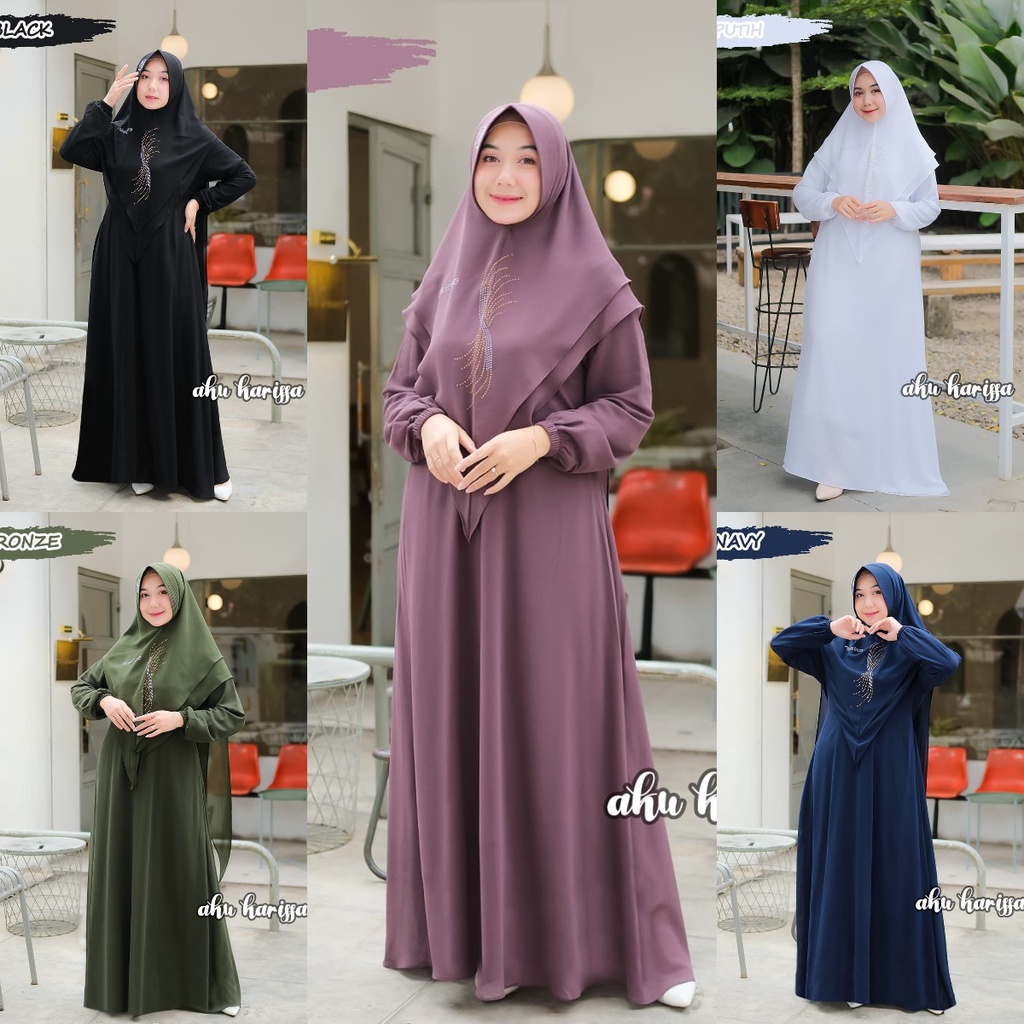 RADIYAH PRISILA NAYSILA AKU KARISSA GAMIS SET KHIMAR TERBARU CERUTY PREMIUM SERAGAMAN RESELLER