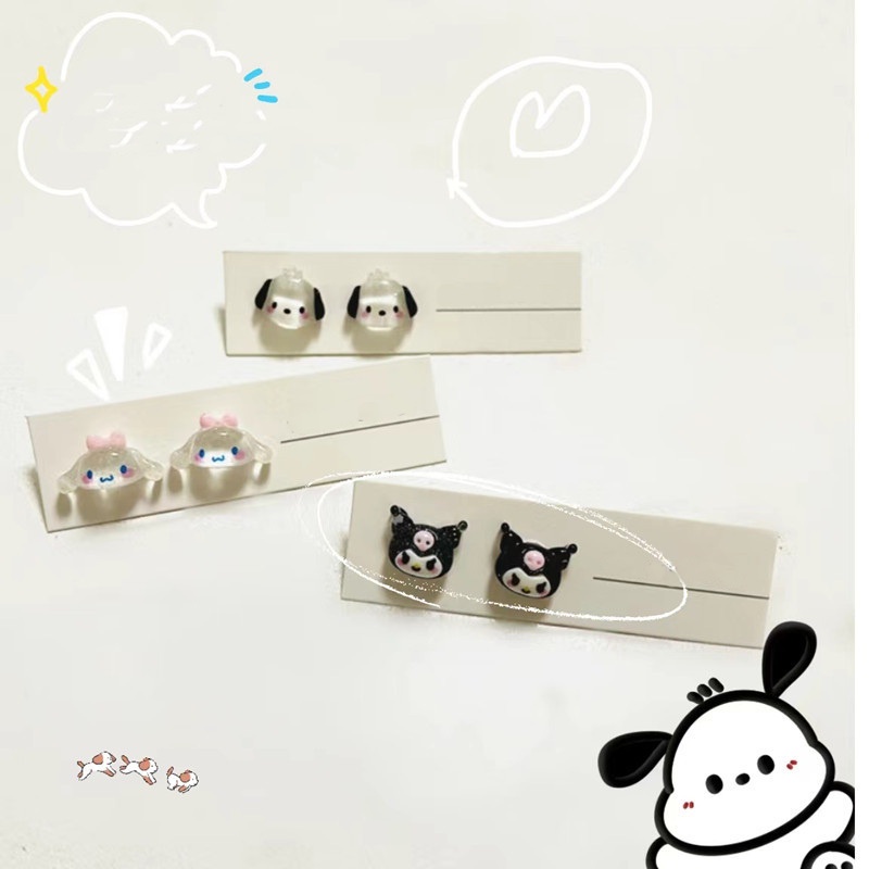 Anting Resin Fashion Merle Tikkulomi Kartun Hewan Stud Earrings Untuk Wanita Aksesoris Fashion