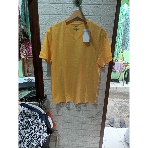 GIORDANO Tee Kaos polos lengan pendek Original 100%