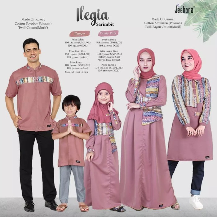 pStore88 - baju sarimbit keluarga lebaran family set muslim ilegia jeh 2022 1820