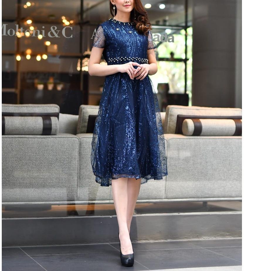 DISKON BRANDS FESTIVAL AK - DRESS NATAL DRESS PESTA DRESS WANITA DRESS LENGAN PENDEK DRESS PERNIKAHA