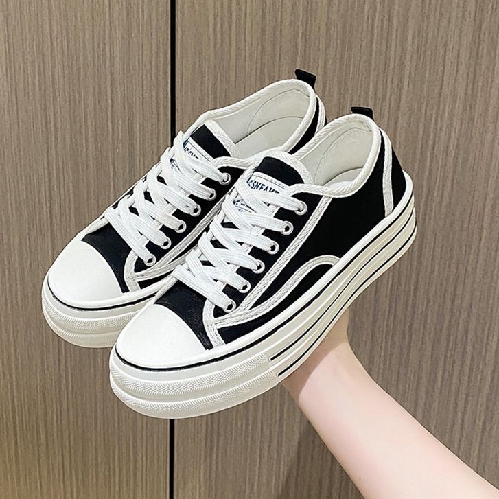 9015 Sepatu Sneakers Wanita Import Canvas Trendy