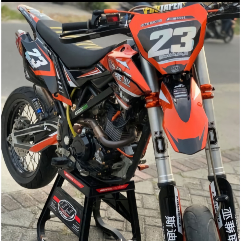 decal klx dtracker orange / decal klx full body bisa custom